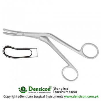 Craig-Dominick Septum Forcep Curved Right Stainless Steel, 16 cm - 6 1/4" 